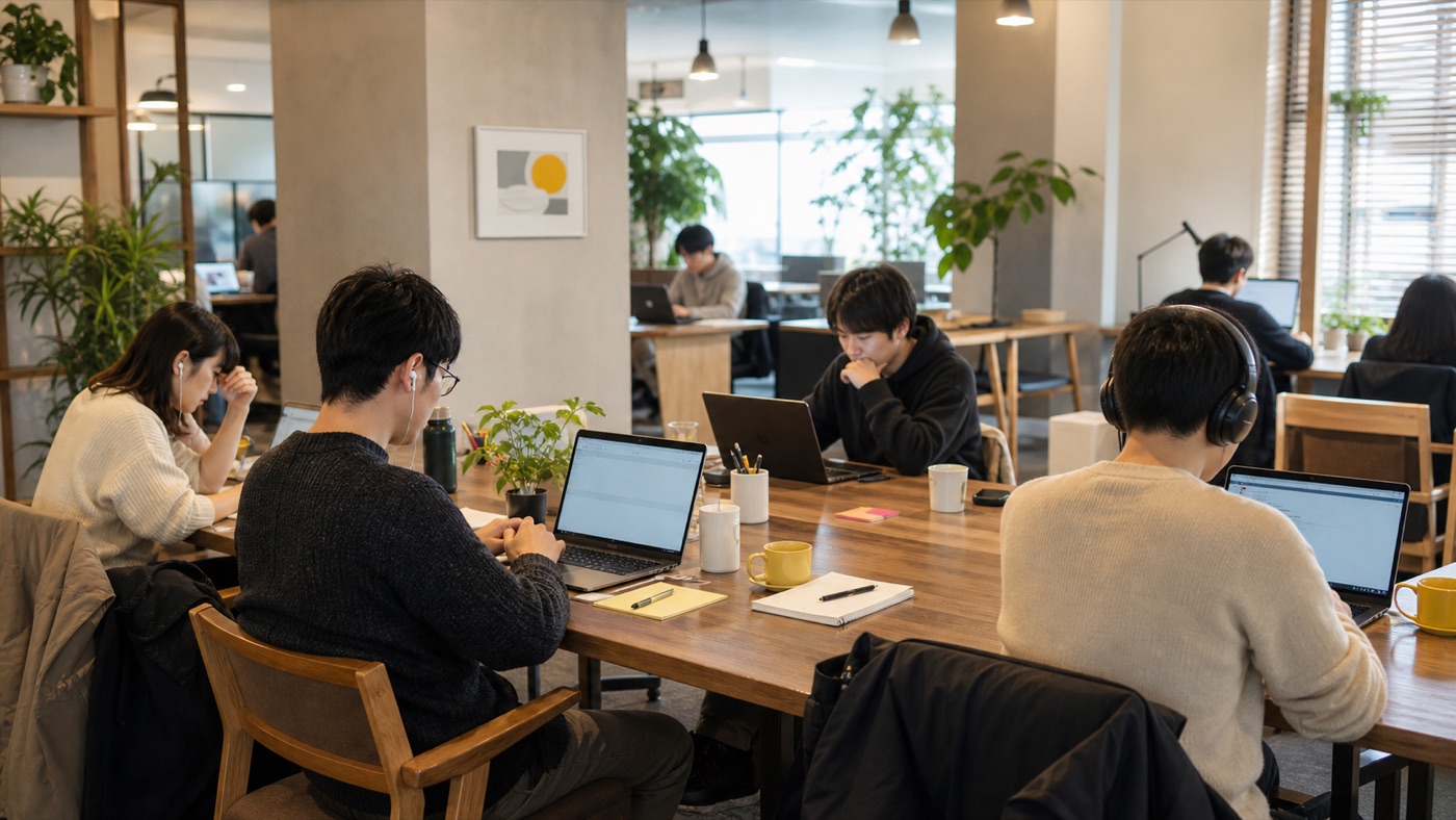 AIもくもく会で参加者がそれぞれ作業している様子